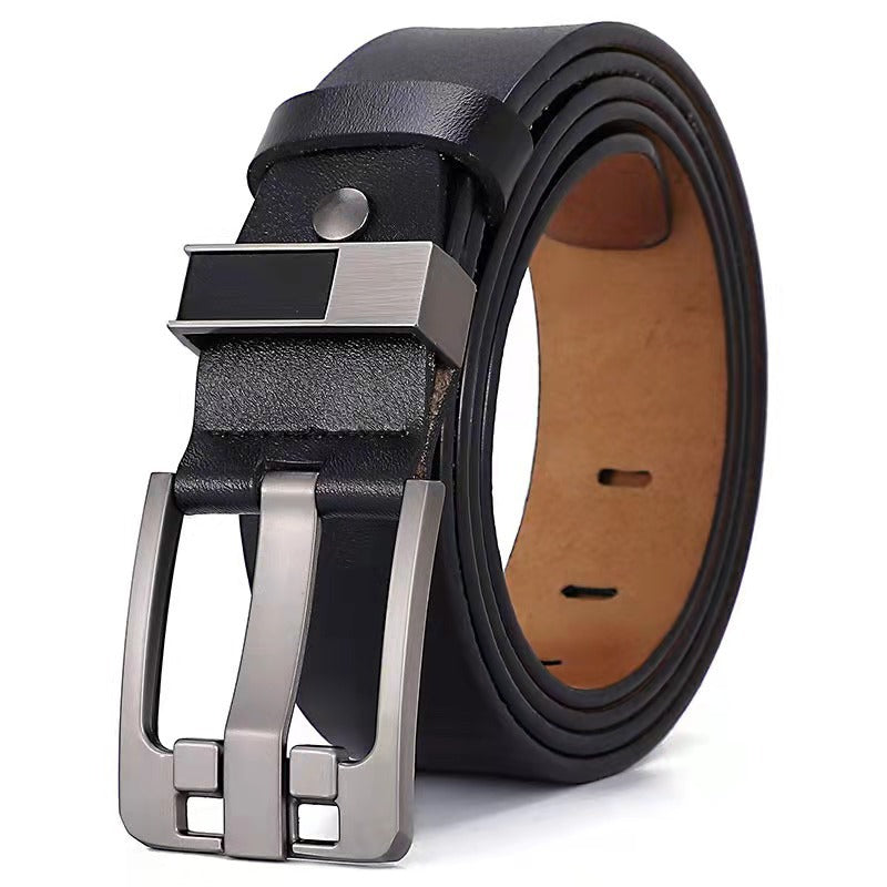 Men&#39;s Retro Belt With Oversized Wide Needle Buckle