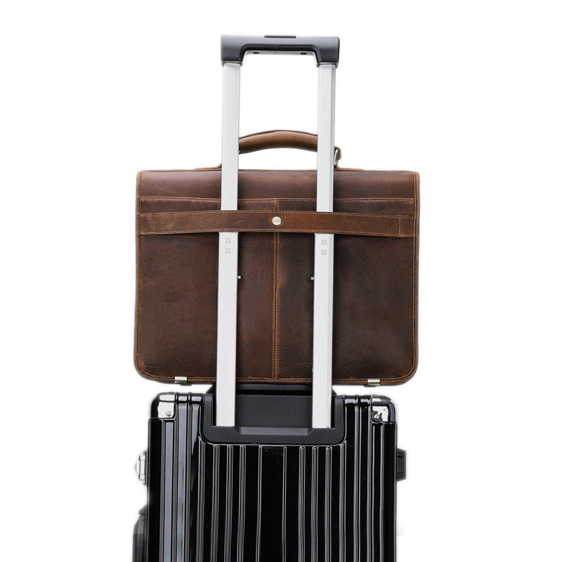Fashion Personality Leather Men&#39;s Business Briefcase