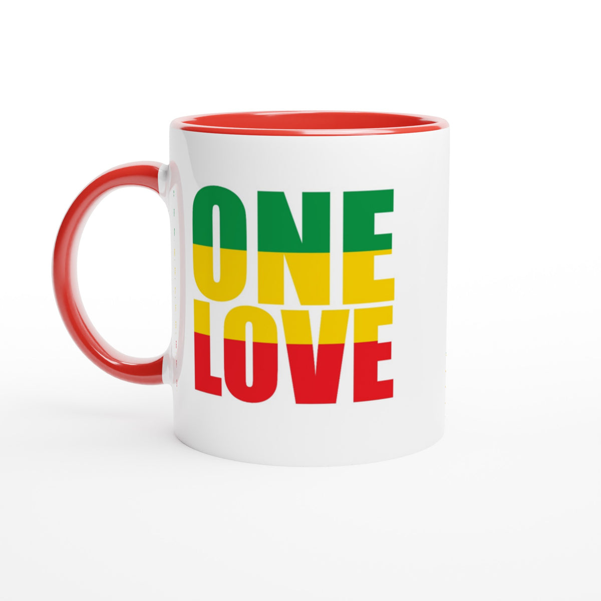 White 11oz Ceramic Mug with Color Inside