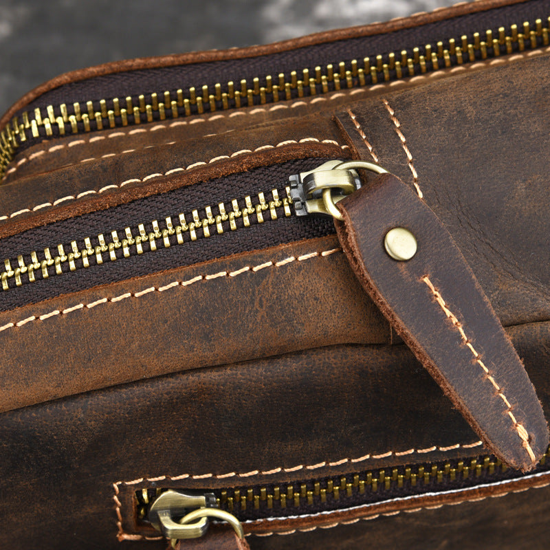 New Vintage Genuine Leather Men&#39;s Bag