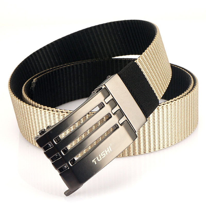 Men&#39;s Simple Rotary Automatic Buckle Belt