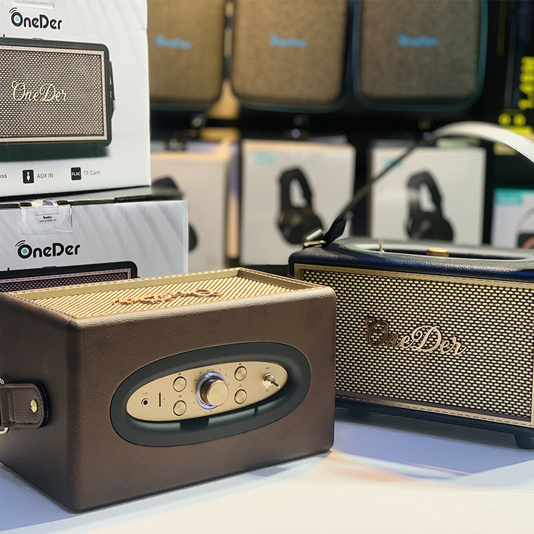 Wireless Desktop Portable Vintage Wood Bluetooth Speaker