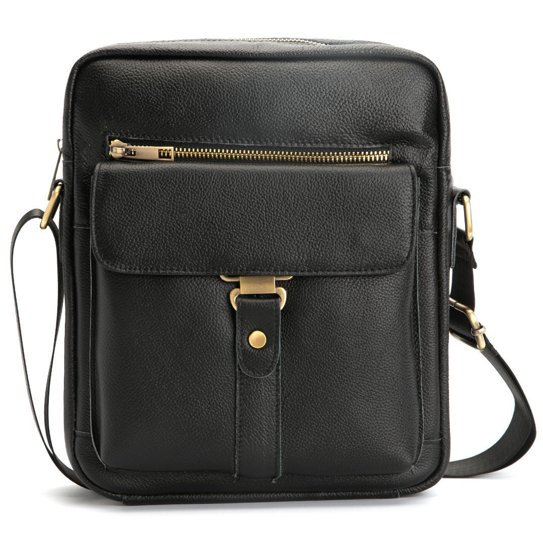 Men&#39;s Leather One-shoulder Briefcase
