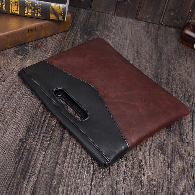 Men&#39;s Horseskin Trend Clutch File Bag