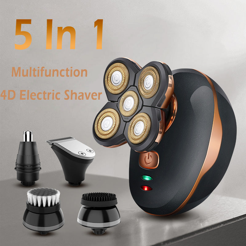 Multifunction 4D Electric Shaver 5 In 1 Men&#39;s Razor Beard Shaving Machine Trimmer Clipper Hair Cutting Removal Machine Barber