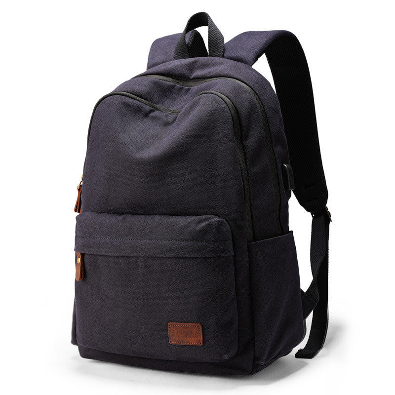 Student School Bag Canvas College Student Travel Computer Backpack