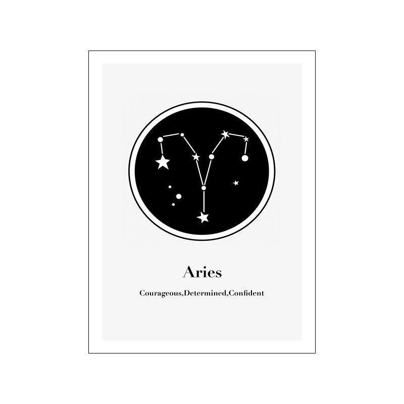 12 Constellation Canvas Art Print Mural Poster