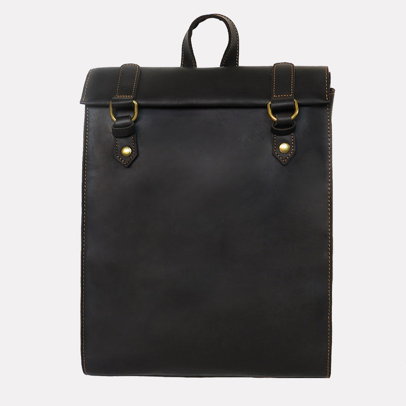 Men&#39;s Vintage Handmade Genuine Leather Backpack