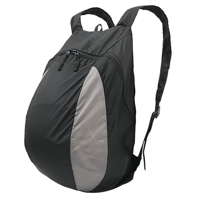 Backpack Motorcycle Riding Helmet Outside The Bag
