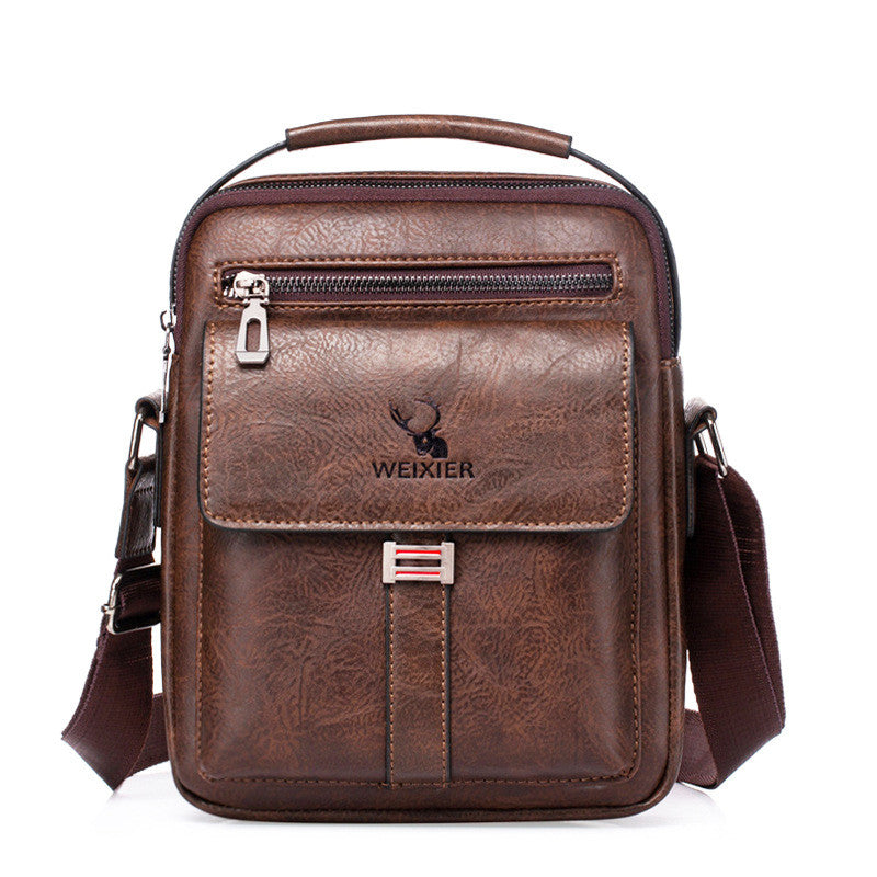 Pu Men&#39;s Messenger Bag Trendy Retro