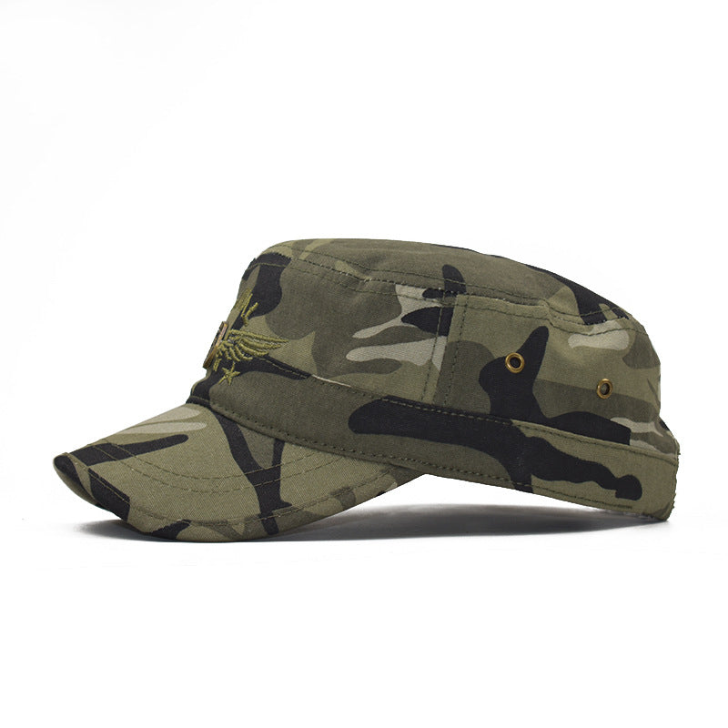 Camouflage Flat-top Hat Army Hat Embroidered Baseball Hat Men&#39;s Summer
