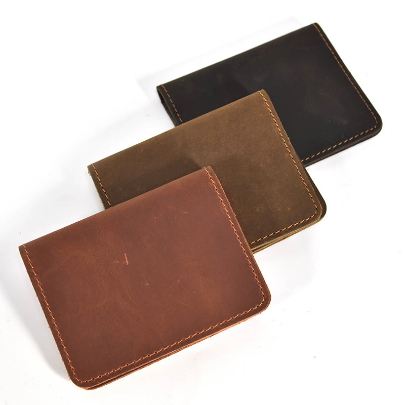 Men&#39;s Fashion Retro Leather Wallet Vertical