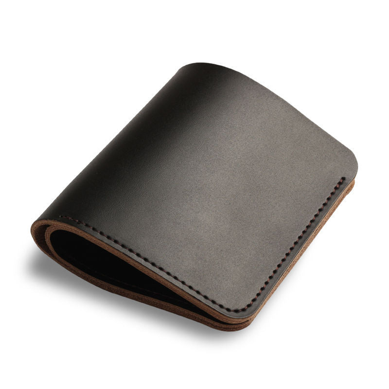 Men&#39;s Short Two-layer Leather Wallet