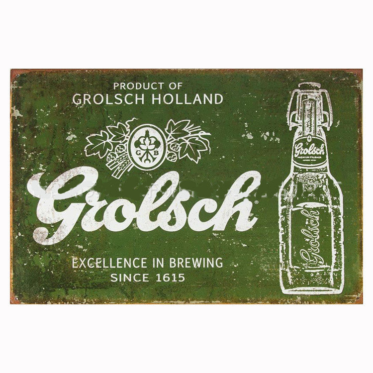 Retro Tin Painting Cocktail Bar Restaurant Shop Home Decoration