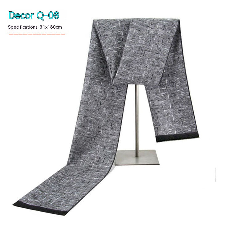 Men&#39;s Striped Winter Warm Artificial Cashmere Scarf