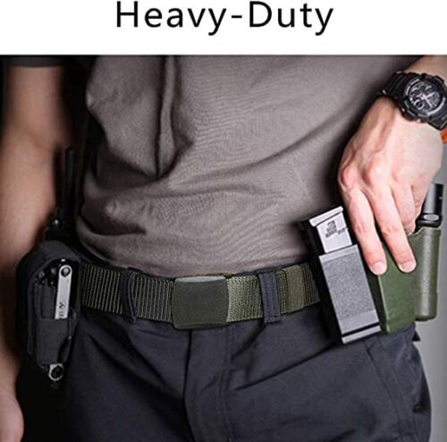 Men&#39;s Plastic Cam Buckle Nylon Canvas Tactical Waistband Webbing Military Belt