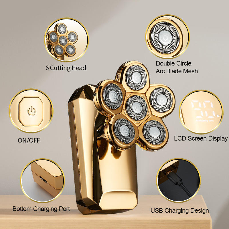 Golden Shaver Electric 6D LCD Digital Display Waterproof