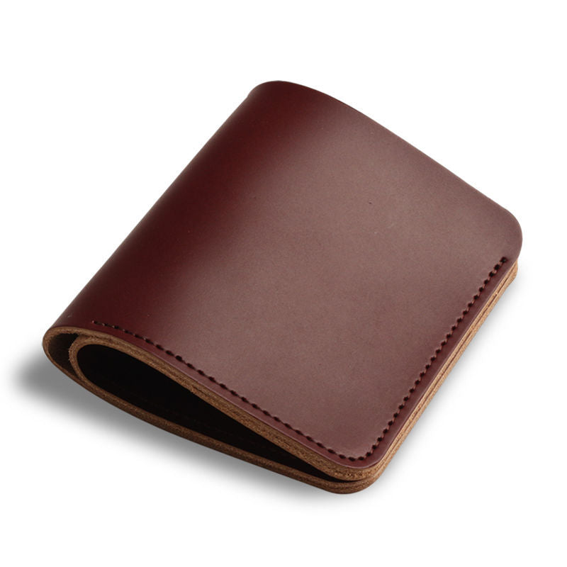 Men&#39;s Short Two-layer Leather Wallet