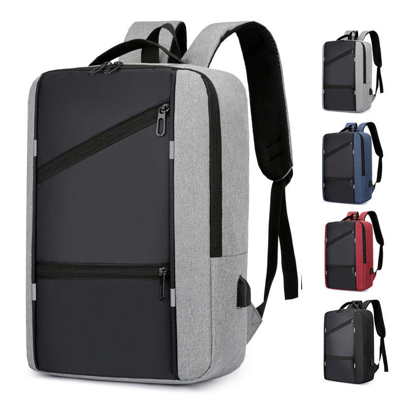 New Computer Bag Men&#39;s Business Simple Multi-functional Backpack Usb Charging