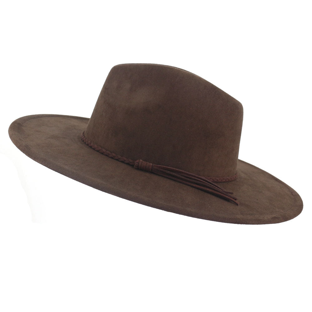 Men&#39;s Lady Couple Broad-brimmed Hat Flat Edge Gentlemen&#39;s Hat