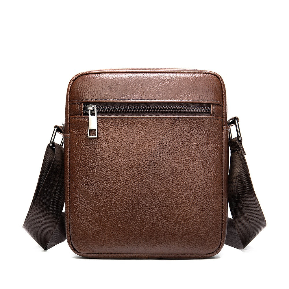 Business Men&#39;s Leather Small Shoulder Bag