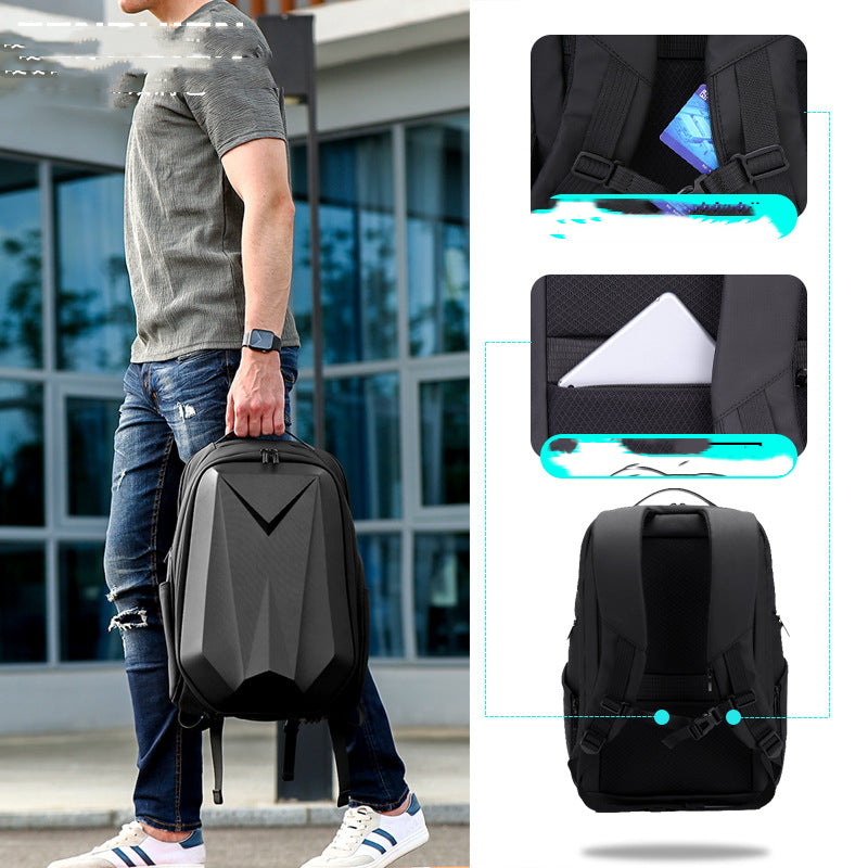 Casual Men&#39;s Backpack Large Capacity Hard Shell Business Travel