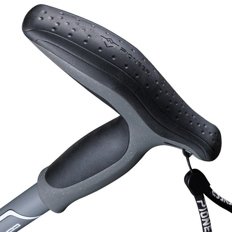 Carbon Fiber Outer Lock T Handle Curved Handle Trekking Pole Crutches