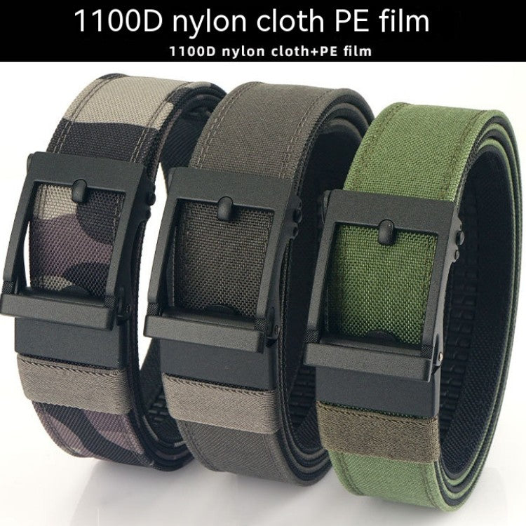 Outdoor Casual Dual-use Men&#39;s Automatic Buckle Belt Thickened Hardened Double-layer Hanging