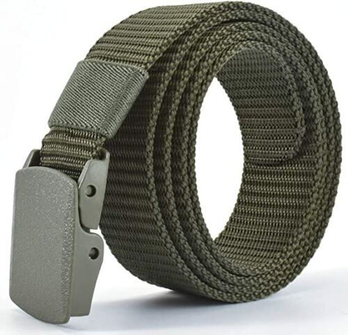 Men&#39;s Plastic Cam Buckle Nylon Canvas Tactical Waistband Webbing Military Belt