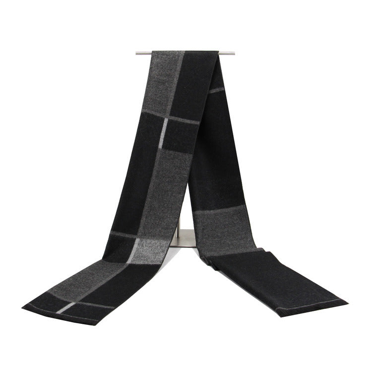 Men&#39;s High-end Fashion  Cotton Diamond Plaid Scarf