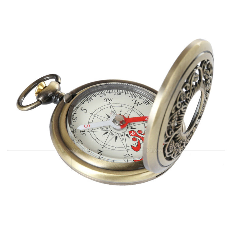 Pocket Watch Flip Compass Portable Outdoor Car Travel
