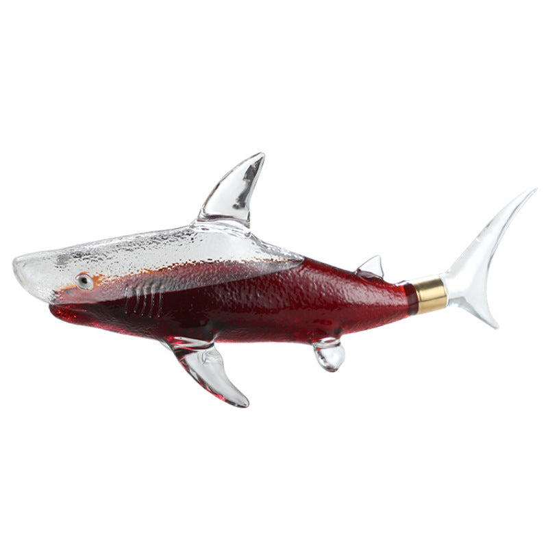 Glass Shark Animal Shaped Wine Fermentation Jar