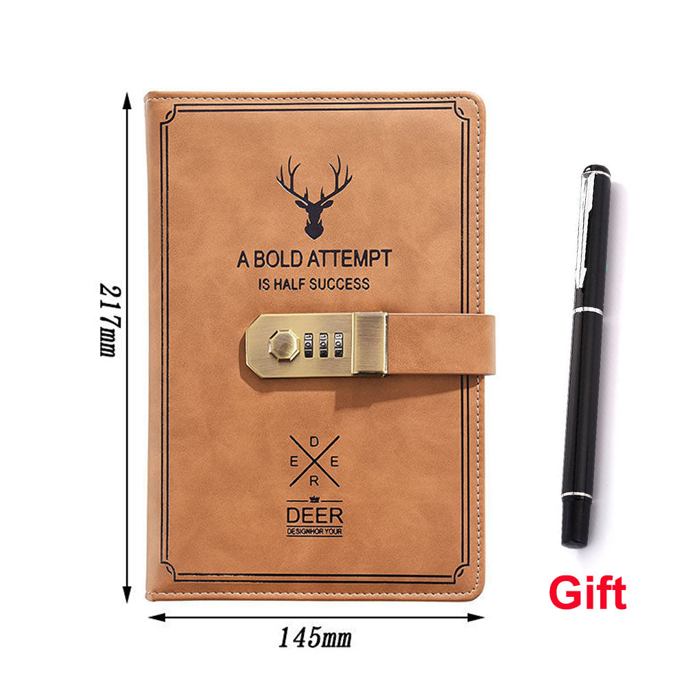 Password Book Diary Girl Secret Simple Student With Lock Notebook Literary Exquisite Girl