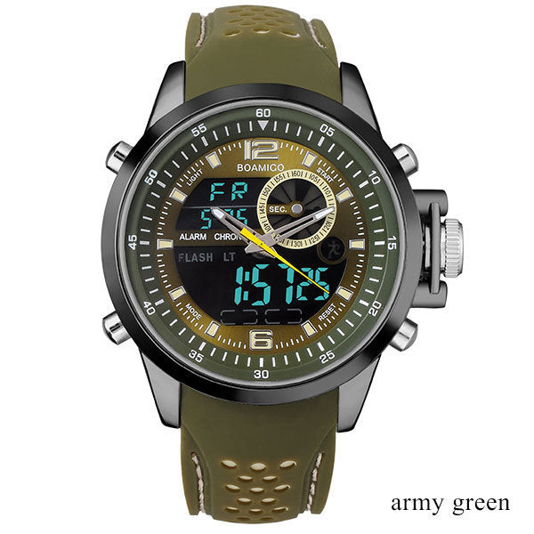 Men&#39;s Dual Display Electronic Quartz Watch
