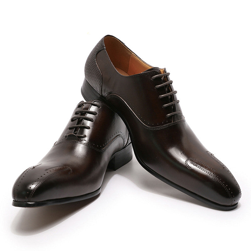Business Leather Leather Lace Up Office Official Wedding Shoes