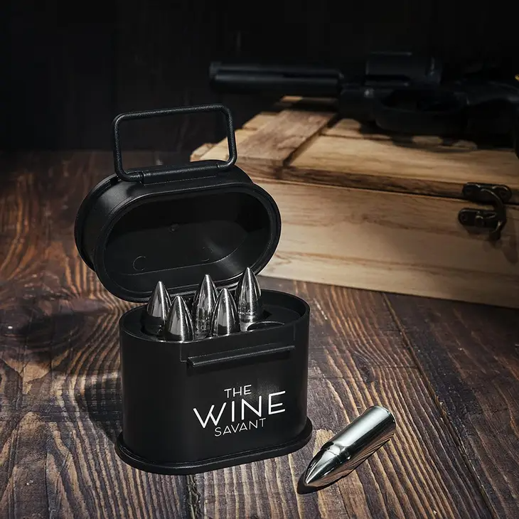 Whiskey Stones - Giftbox set - Stainless Steel - Black Set