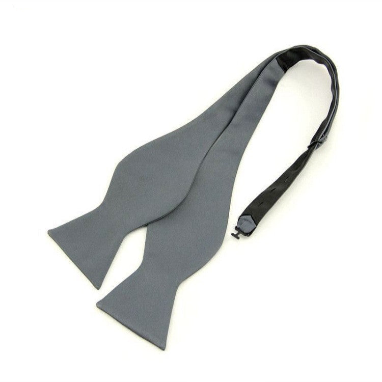 Men&#39;s Wedding Flat Head Tie 5 Cm Monochrome Streamer