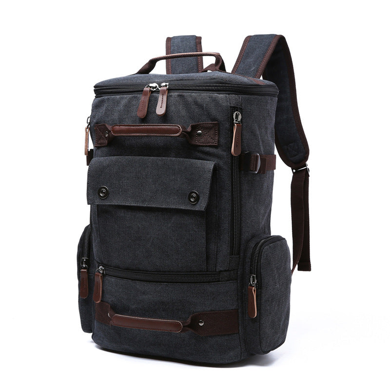 Men&#39;s Backpack Vintage Canvas Backpack  Men&#39;s Travel Bags Large Capacity Backpack Laptop Backpack