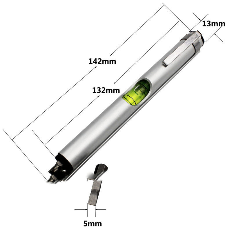Pen-shaped Pen-type Spirit Level With Magnetic Screwdriver