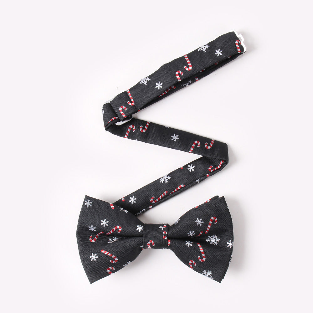 Men&#39;s Holiday Christmas Tree Snowflake Pattern Bow Tie