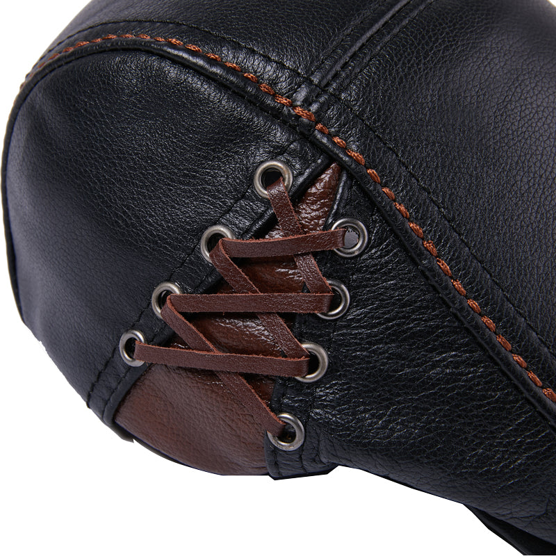 Men&#39;s Cowhide Beret Leather Hat