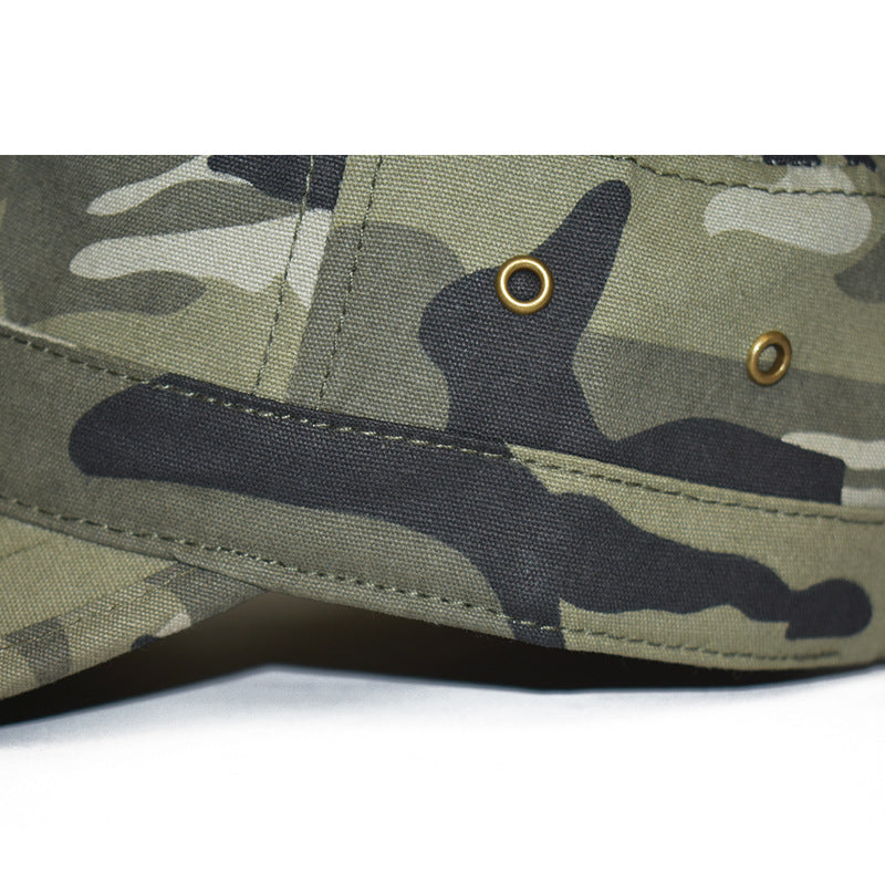 Camouflage Flat-top Hat Army Hat Embroidered Baseball Hat Men&#39;s Summer