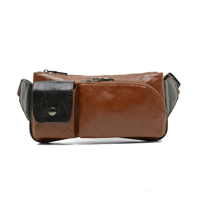 Men&#39;s Retro Chest Bag Messenger Bag Sports Small Bag Casual Waist Bag