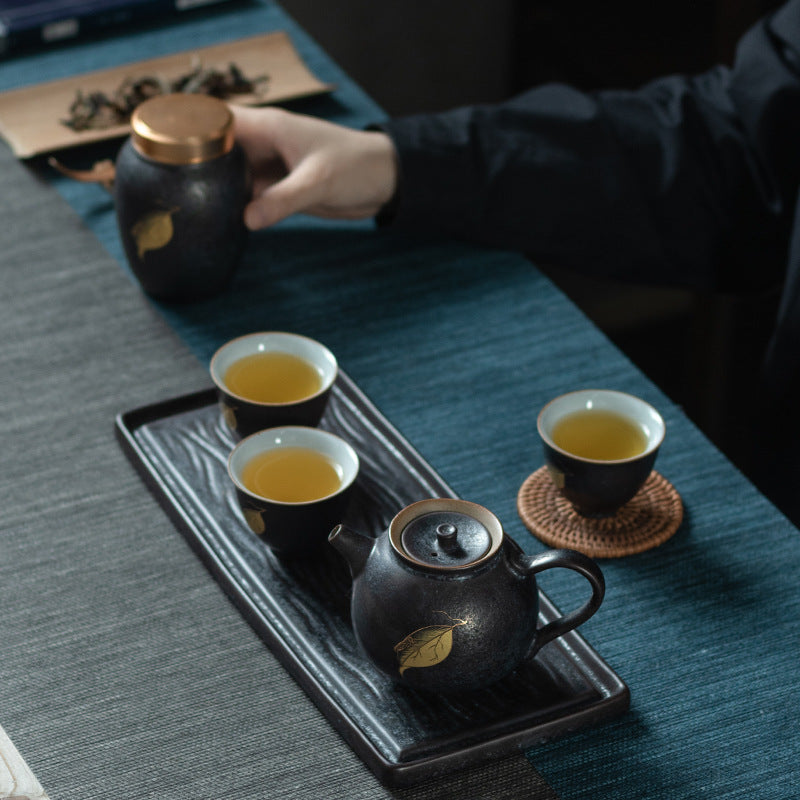 Handmade Silver Spot Kung Fu Tea Set