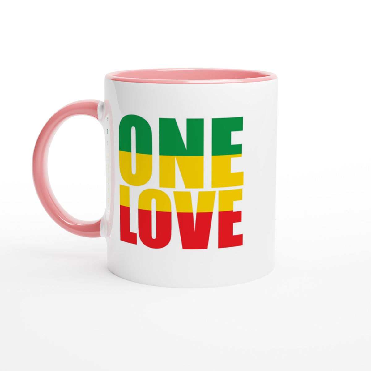White 11oz Ceramic Mug with Color Inside