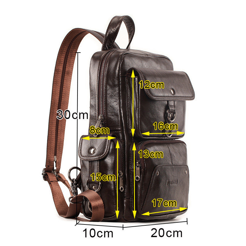 Head Layer Cowhide Multifunctional Backpack