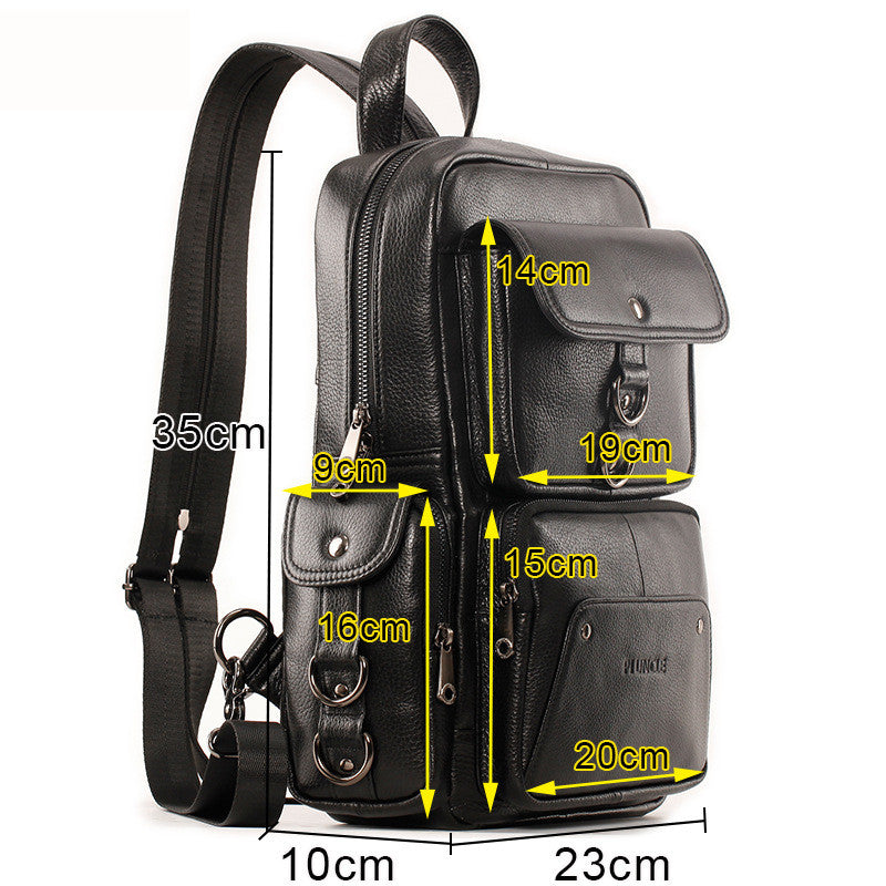 Head Layer Cowhide Multifunctional Backpack