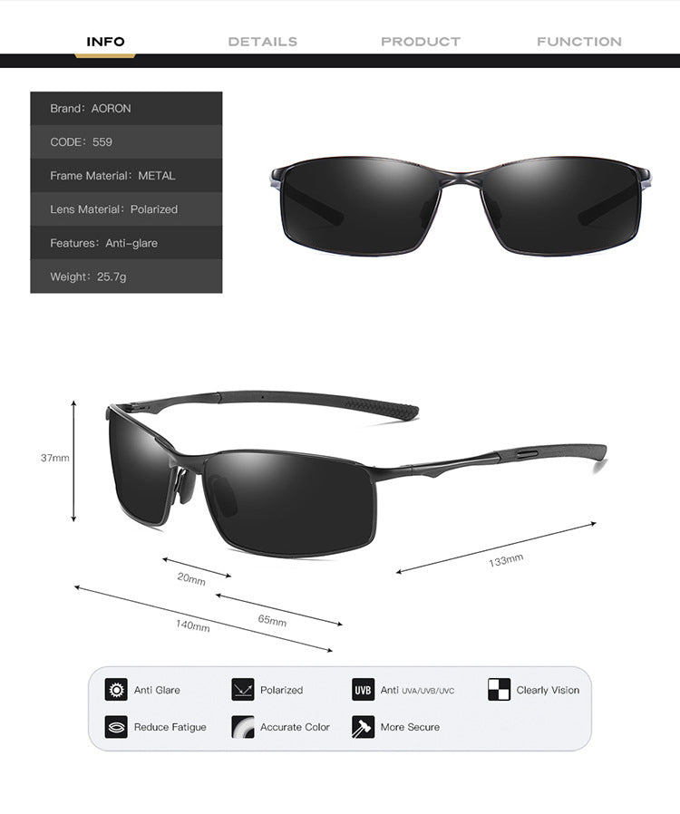 Sunglasses Men&#39;s Metal Sports Polarized Glasses European And American Popular Good Quality Sunglasses
