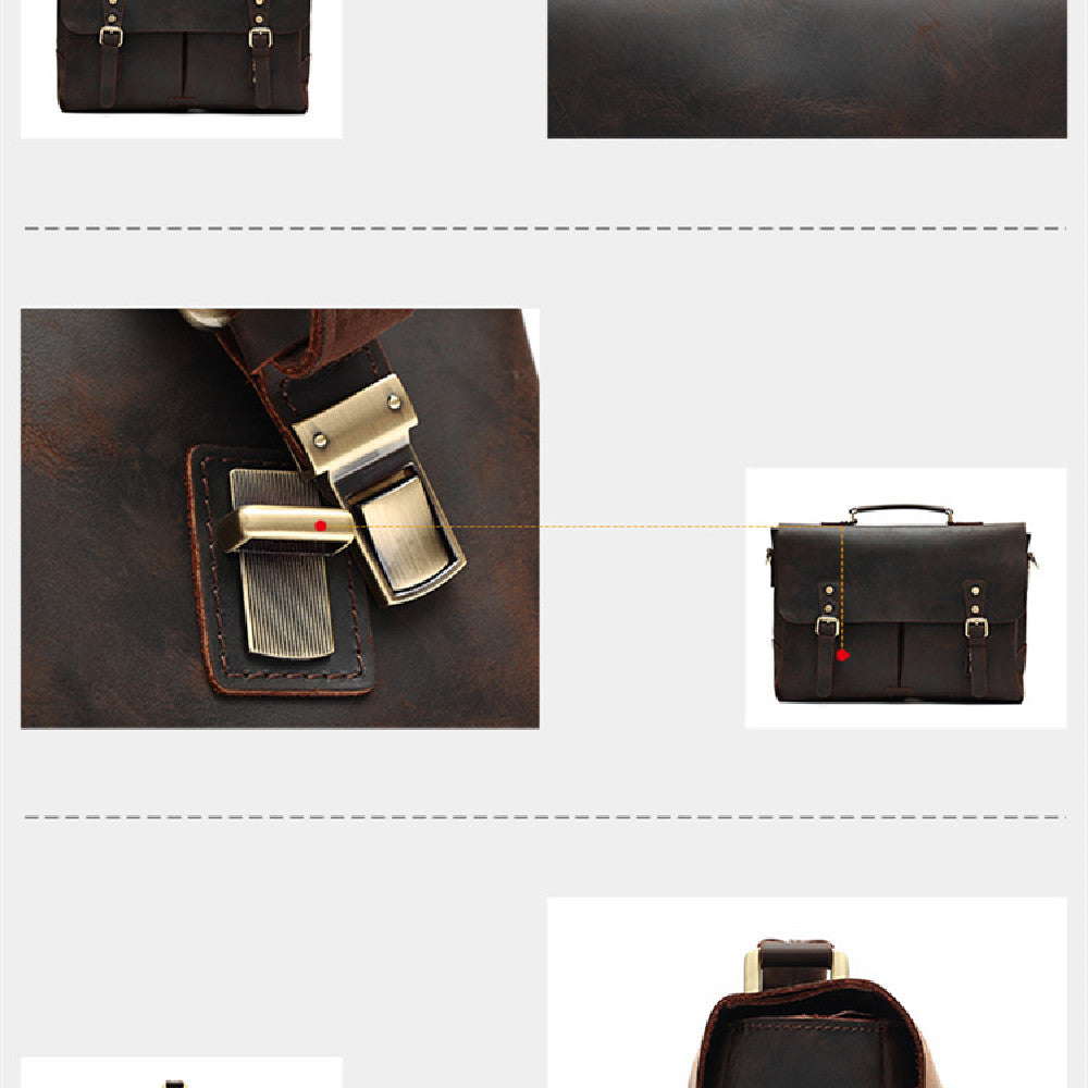 Men&#39;s Stylish Vintage Leather Handbag