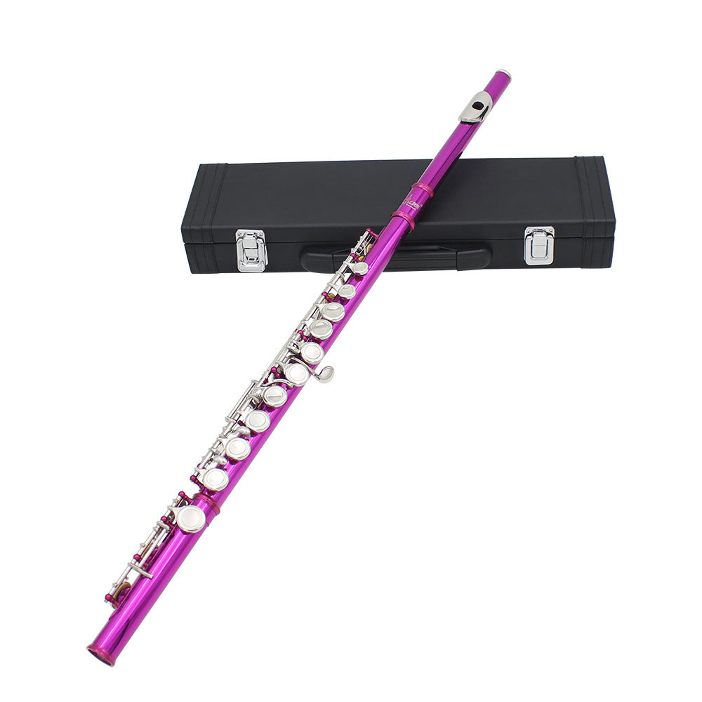 Flute 16 Holes Flute C Key White Copper Tube Body Leather Box Suitable For Beginners Grading Performance